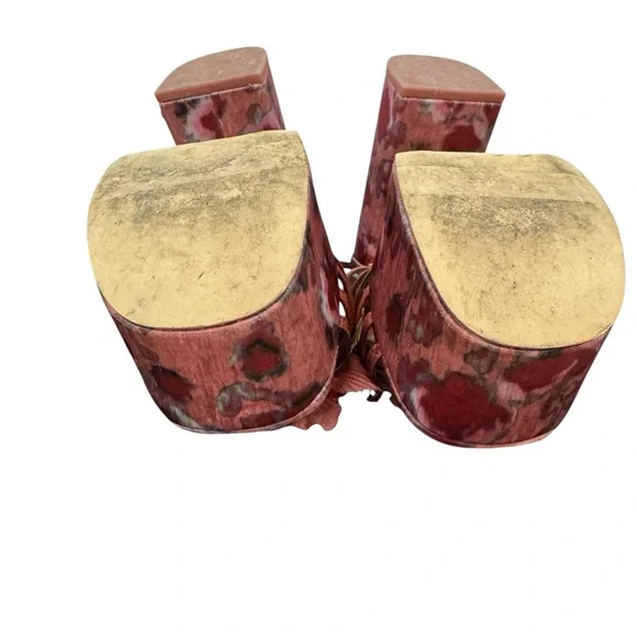 Circus NY by Sam Edelman Siena Flower Platform Sandals Merlot Red Heels 6 - Picture 10 of 16